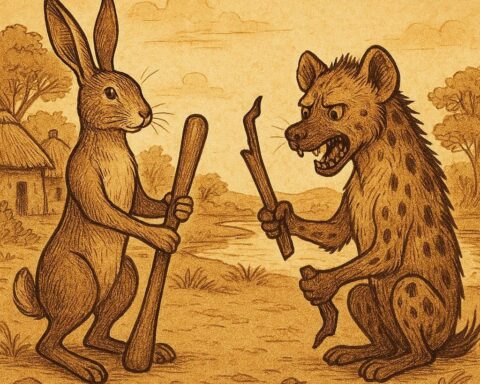 Hare and Hyena with pestles – Wolof folktale