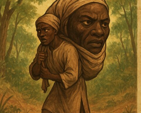 A man carrying a mysterious head wrapped in cloth on his back – Wolof Folktale