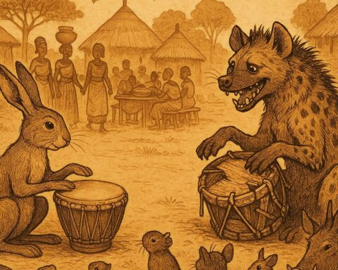 Hare and Hyena with drums – Wolof folktale
