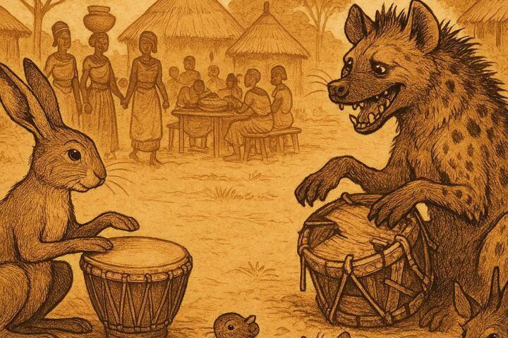 Hare and Hyena with drums – Wolof folktale