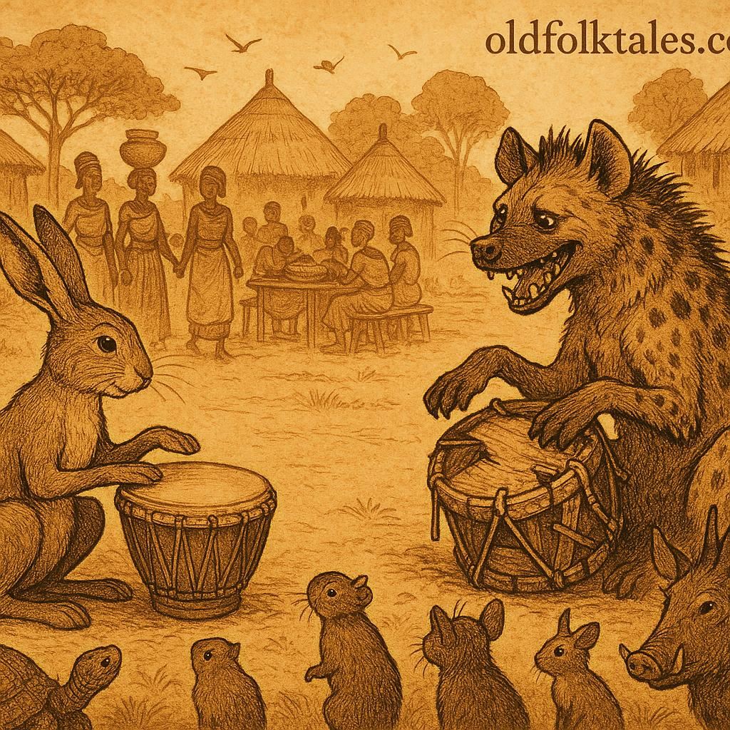 Hare and Hyena with drums – Wolof folktale