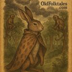 The clever hare wearing a bushbuck-skin mantle in an African folktale