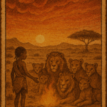 Nai-ka-tara speaking to the pride