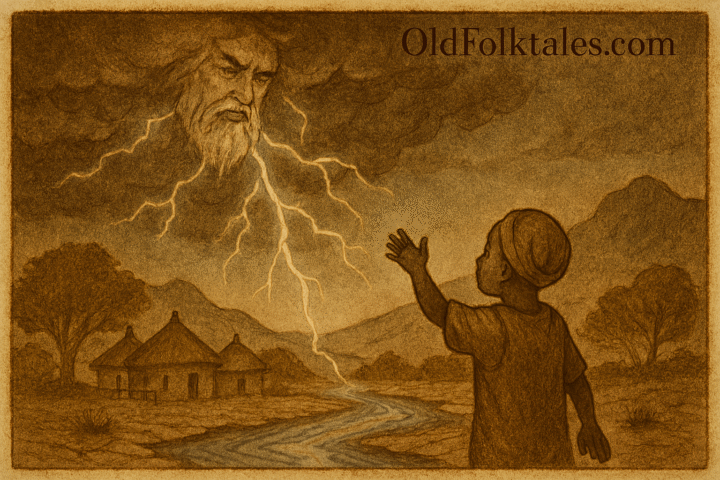 Lehlohonolo confronting thunder god.