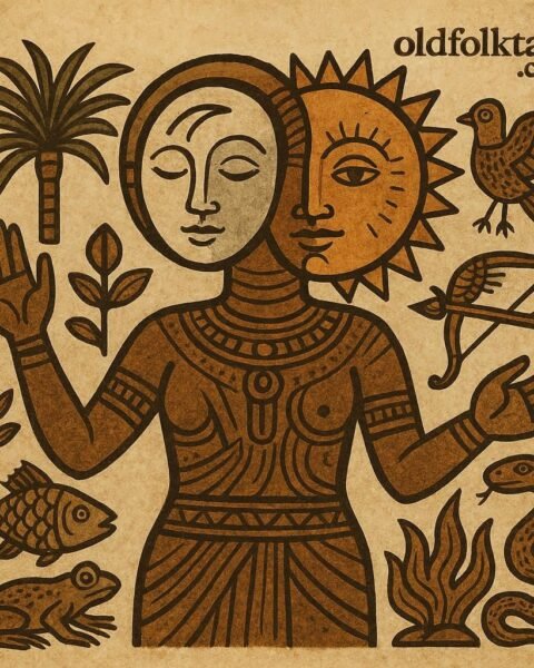 Sun and moon faces and their children – Dahomean Folktale