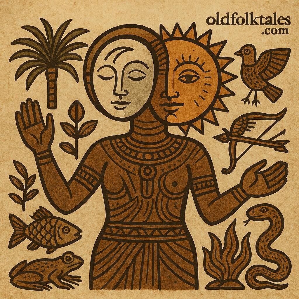 Sun and moon faces and their children – Dahomean Folktale