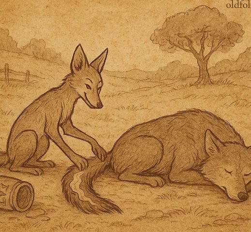 A Jackal and a Wolf”