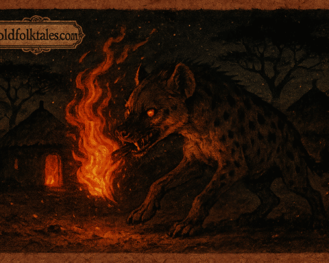 Hyena stealing fire from village Venda folklore South Africa