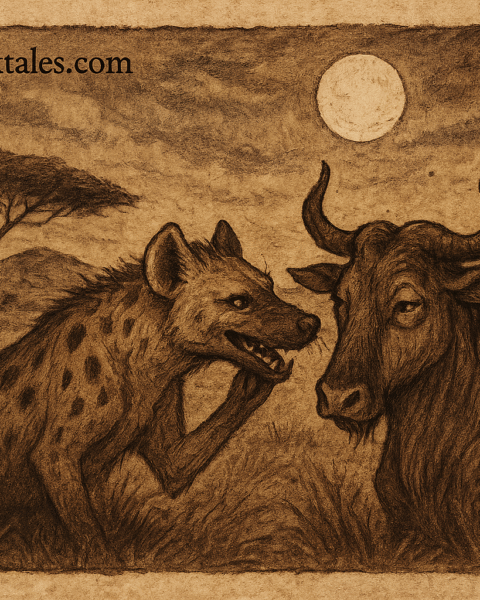 Cunning hyena under moonlight Tsonga folklore Mozambique