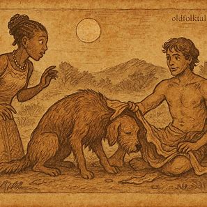 Nalishebo watches her dog transform into a man under the moonlight in this Zambian folktale.