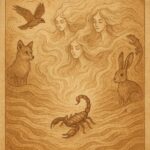 A clever scorpion trapped by desert spirits and watched by animals - Mauritanian folktale