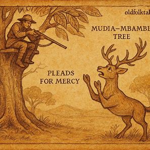 Hunter spares Deer for one night under the mudia-mbambi tree in this Kimbundu folktale
