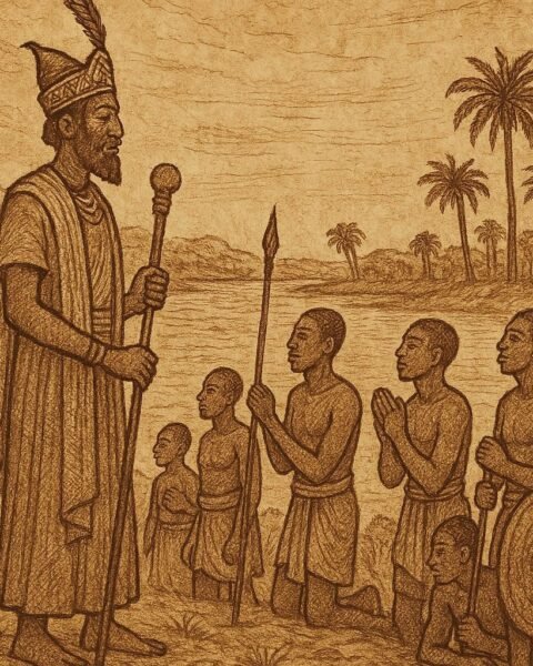 Nyikang, the Spirit King of the Shilluk leading his people by the Nile – South Sudanese Folktales