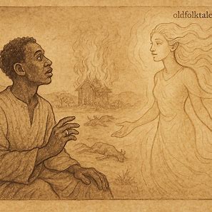 Mamadou meets Anta the jinn bride, Wolof folktale from The Gambia.