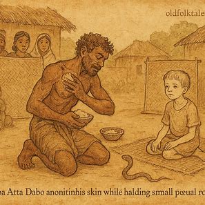 Samba Atta Dabo heals bewitched child, bourhama rites, Wolof folktale from The Gambia.