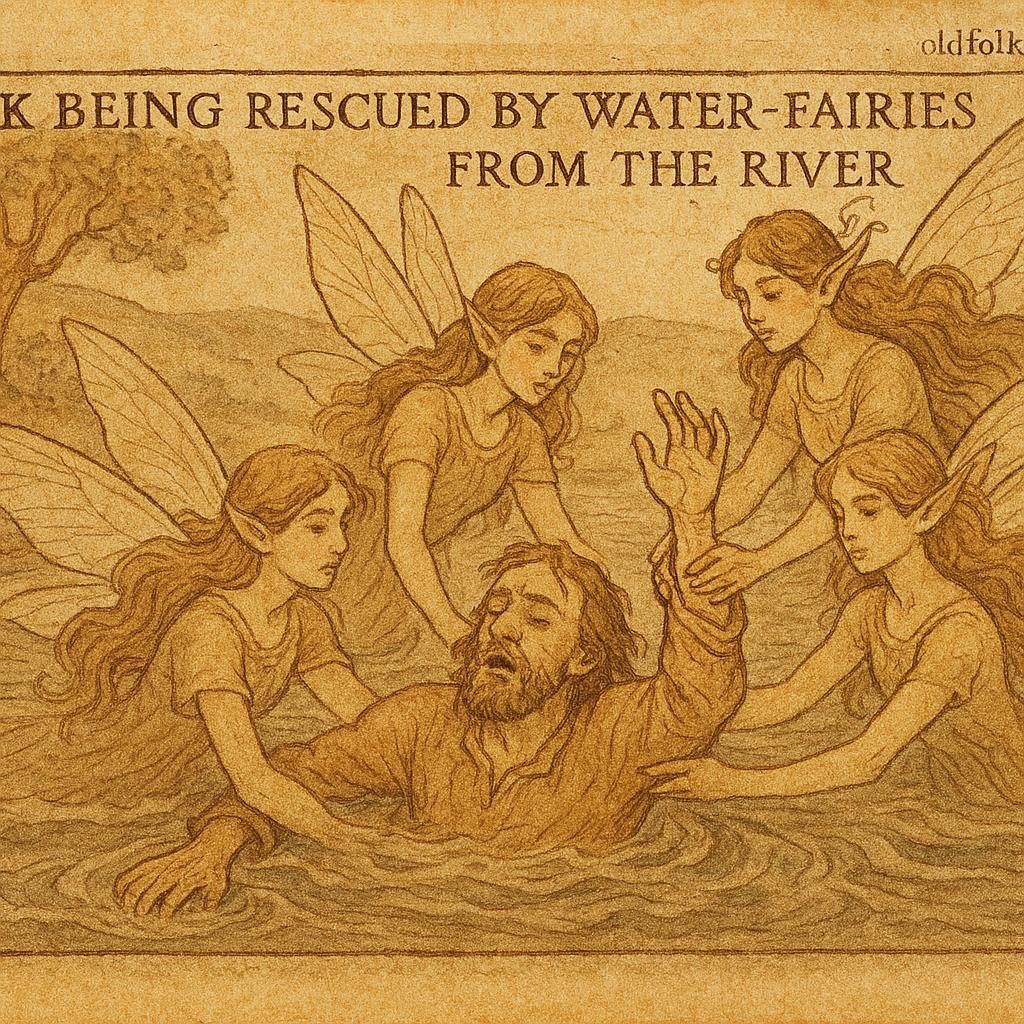 Yakob rescued by Water-fairies in a Congolese folktale about forgiveness, compassion, and reconciliation.