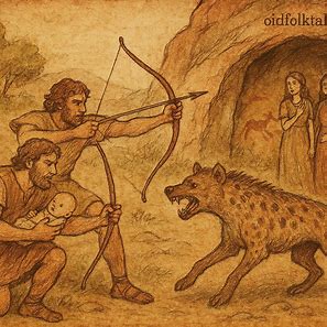 Two Bemba brothers save a baby from a hyena and protect maidens in a Zambian folktale.