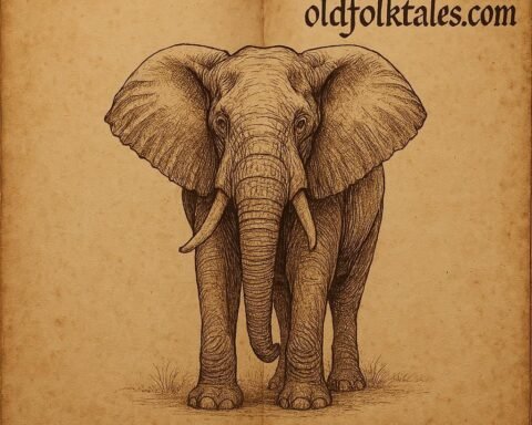 a majestic elephant with wide ears and strong legs – Benga folktale