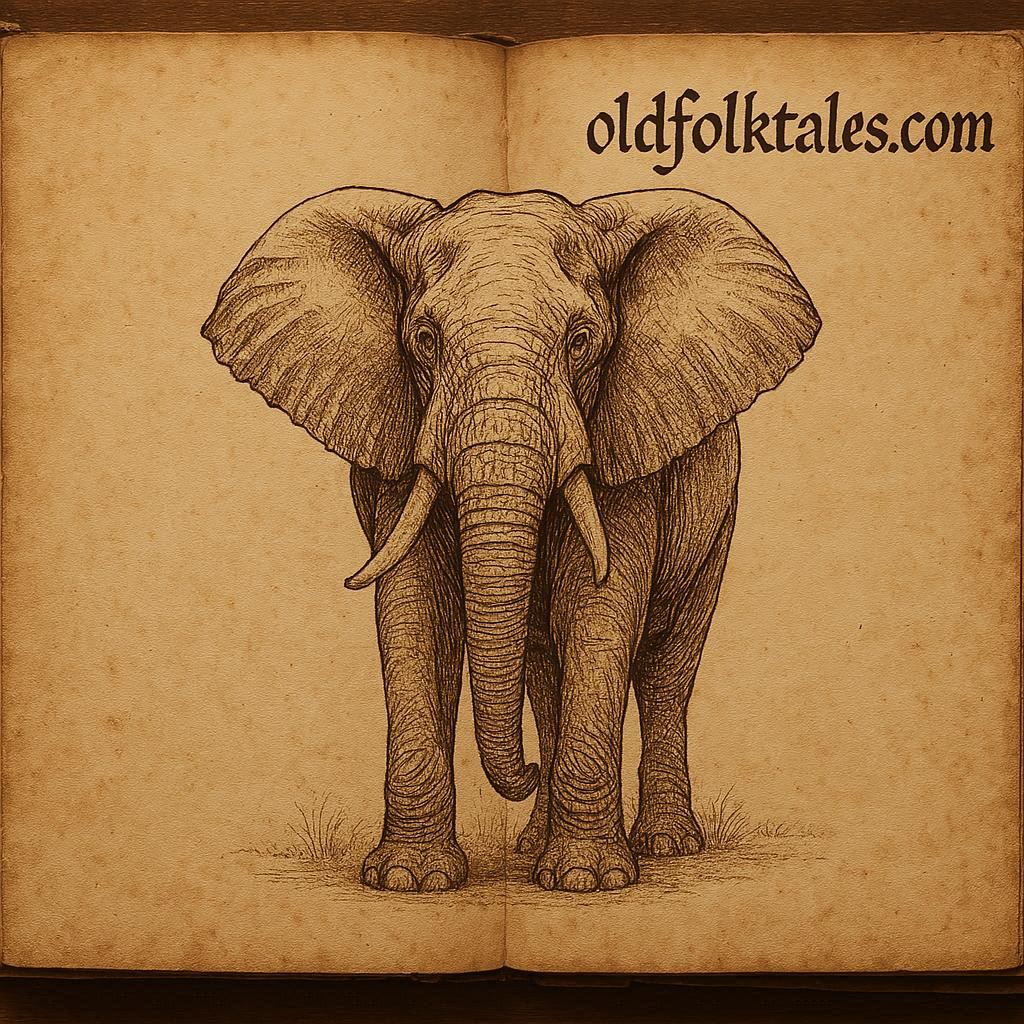 a majestic elephant with wide ears and strong legs – Benga folktale