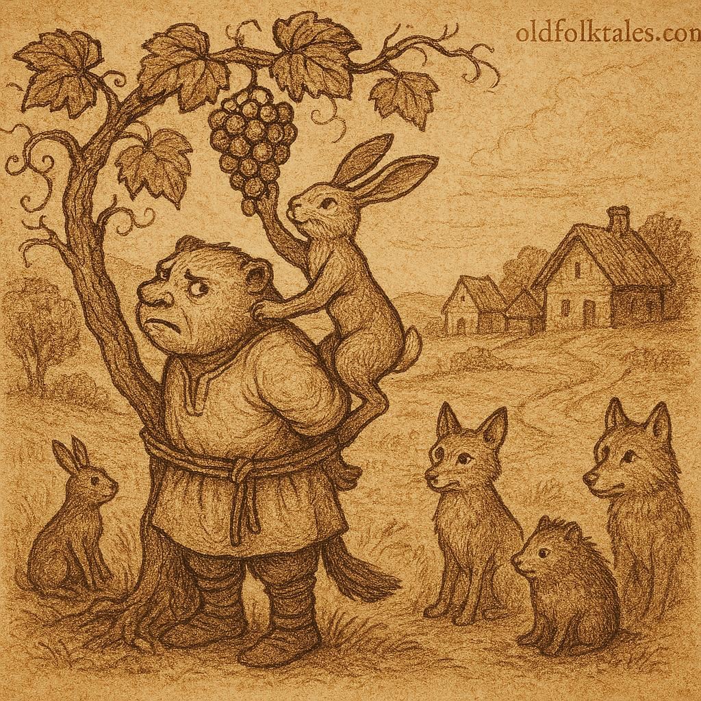 Hare tricks the Village Chief by tying him to a grape tree in this Mossi folktale from Burkina Faso.