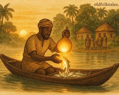 How compassion toward a magical fish transformed a poor fisherman's life in this classic folktale