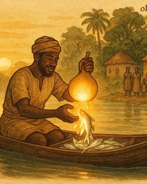 How compassion toward a magical fish transformed a poor fisherman's life in this classic folktale
