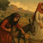 Two sisters on a journey showing contrasting behavior of kindness and carelessness in an Algerian folktale