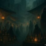 A hidden supernatural market in Tangier where djinn disguised as merchants offer dangerous bargains