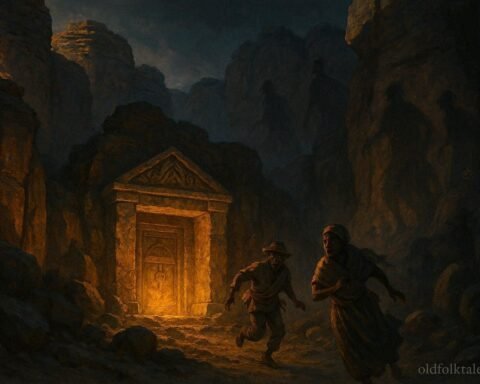 A sacred ancestral tomb hidden within the rocky canyons of Isalo in Madagascar