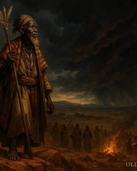 A spiritual healer performing a rain ceremony in Zambia’s Copper Hills during drought
