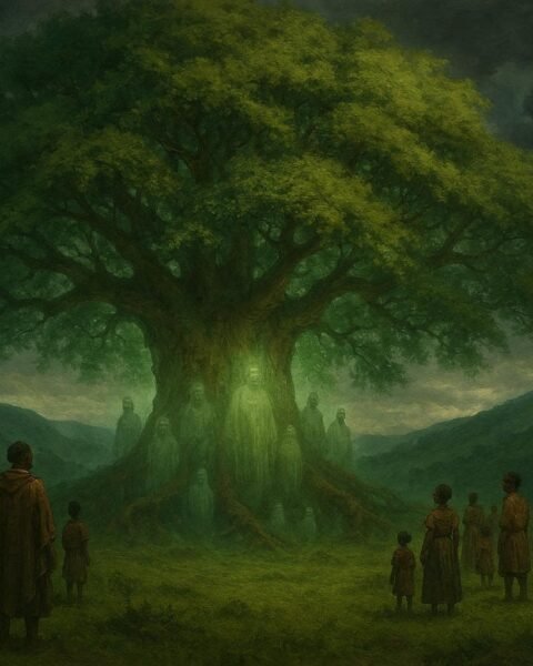 Villagers protecting a giant sacred ancestral tree in Mpumalanga South Africa