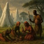 Ancient white ant hills in Kasanka surrounded by villagers uncovering ancestral secrets