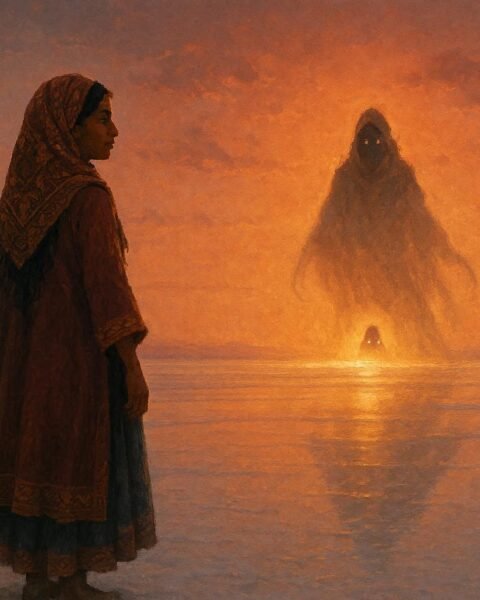 A young woman encounters a mysterious spirit on the salt flats of Chott el Jerid during a drought.