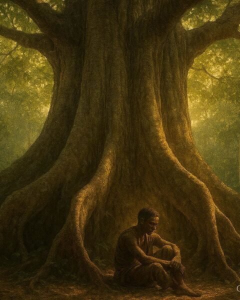 A giant ceiba tree in Río Muni believed to preserve ancestral wisdom and forgotten histories.