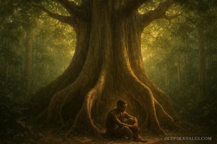 A giant ceiba tree in Río Muni believed to preserve ancestral wisdom and forgotten histories.