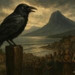 A mysterious talking raven warning villagers in Black River, Mauritius, about the dangers of greed and selfishness.