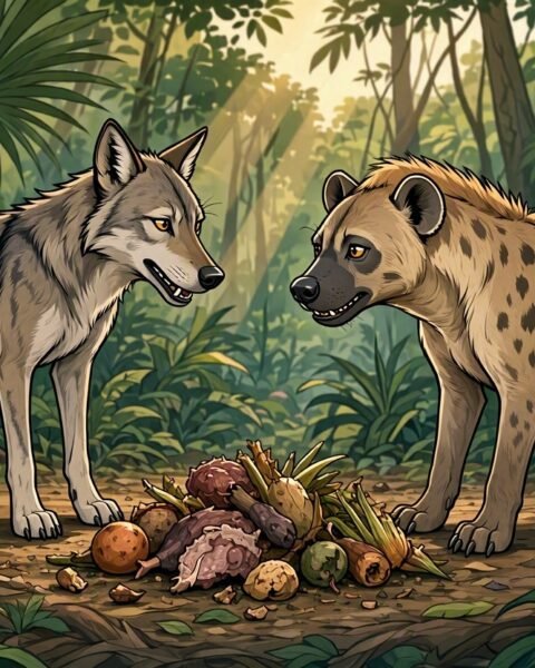 The Wolf and Hyena face each other as their fragile alliance falls apart.