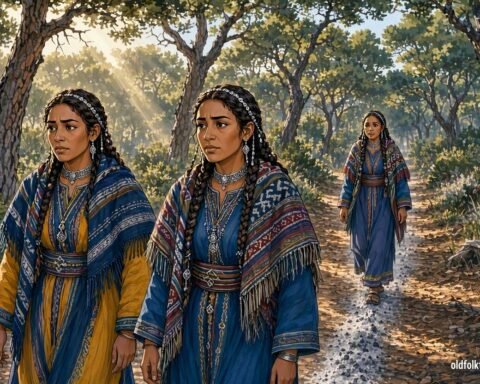 Iɣed n Tinnurt and her sisters journey through the Libyan wilderness after being abandoned by their father.