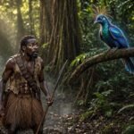 A hunter encounters a mysterious speaking bird that warns him not to touch it.