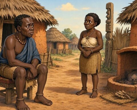 Bekale faces the consequences of his selfish behaviour in a traditional Fang marriage tale.