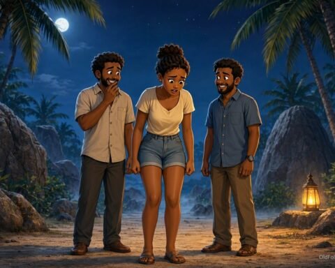 Three friends react to a mysterious sound that makes one believe danger is beneath the earth.
