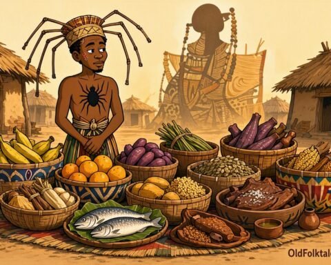Kacou Ananzè presents a huge collection of foods for God’s impossible marriage challenge.