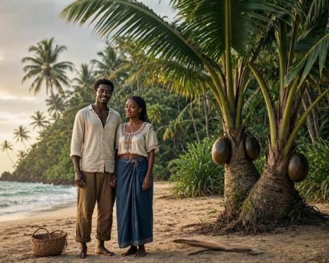 A young couple escapes to an island where their tragic love becomes linked to the legendary coco de mer.