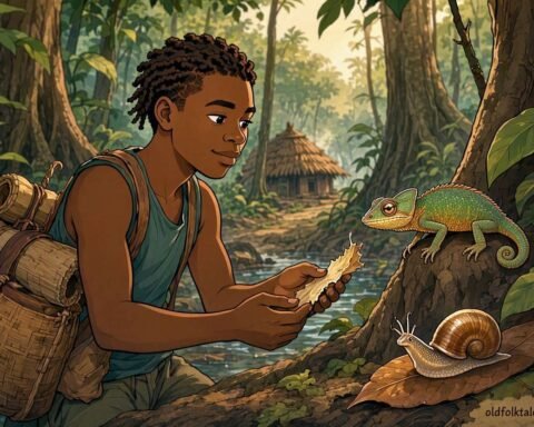Lendjè faces a frightening marriage custom after helping a hungry chameleon and snail.