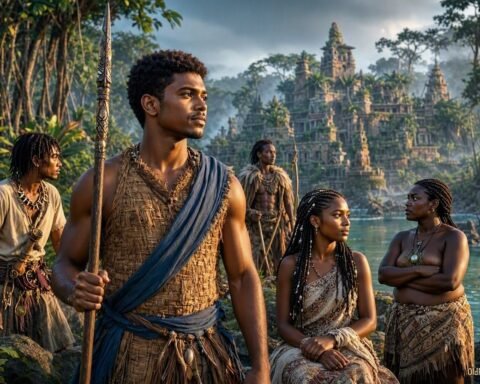 A strong young man enters a hidden supernatural kingdom to rescue a captive princess.