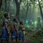 Three brothers entering a mysterious supernatural world in a Fang legend from Gabon