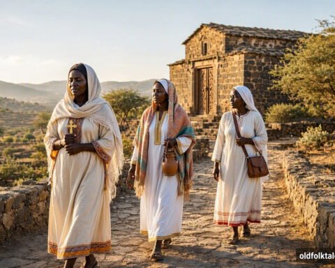 Three Marys and the sacred House of Mary in the Eritrean village of Galab