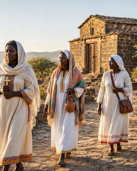 Three Marys and the sacred House of Mary in the Eritrean village of Galab