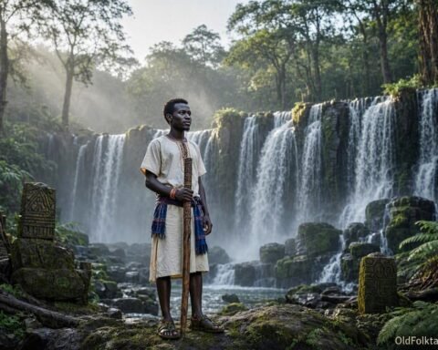 A young man encounters a mysterious spirit while exploring a sacred waterfall in Northern Zambia.